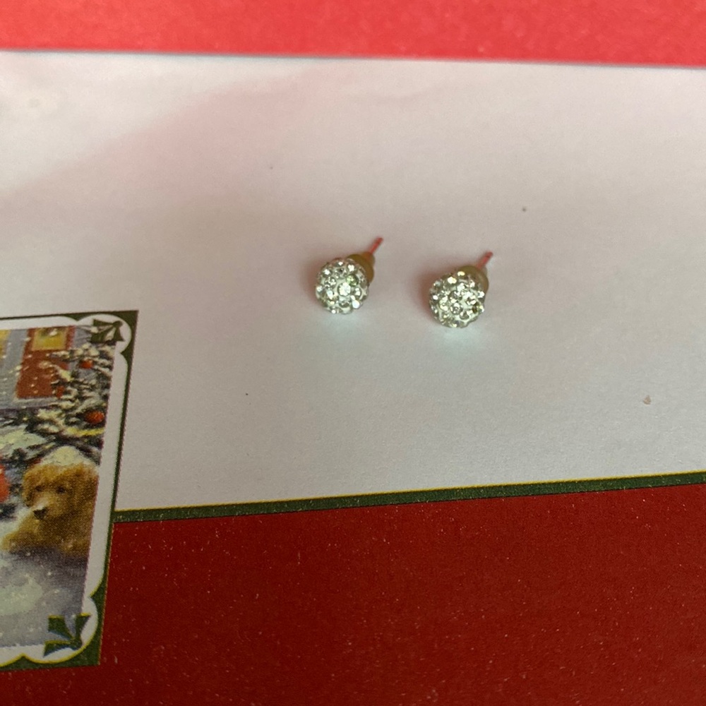 Rhinestone silver studs.